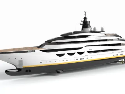 Enzo Luxury Yacht Dynamic Simulation 3D model