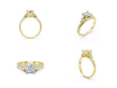 25 Engagements Rings CAD files 3dm Printable Jewelry  part 1 3D print model