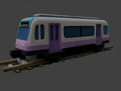  Subway Train 3D Model 3D model