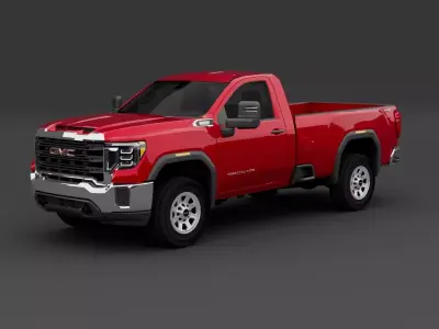 GMC Sierra 3500HD 2022 Low-poly 3D model