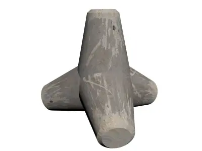 tripod block for protection against the sea 3D model