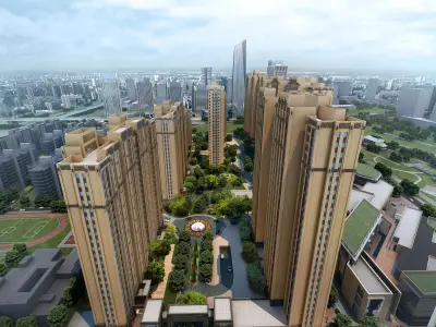3Dmax fashion city commercial square building 271 3D model