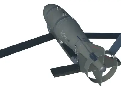 FAB500-M62 UMPK Russian Glide Bomb Game Ready PBR Model Low-poly 3D model