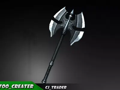 Magic Spell Axe Fantasy Game 3d model Low-poly 3D model