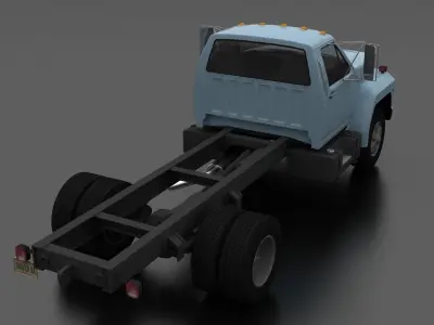 F-Series F-800 Truck Chassis 1980 Low-poly 3D model