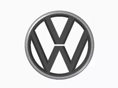 stl obj vw emblem  file 3d printer 3D model