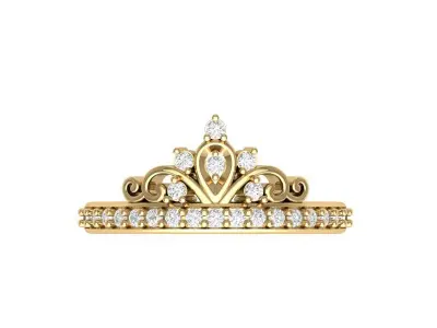 Crown Diamond Ring  3D print model buy