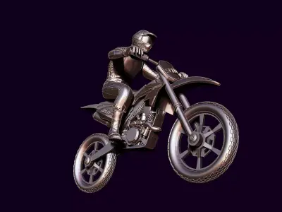 racer and motorcycle Suzuki rmz-250 3D print model