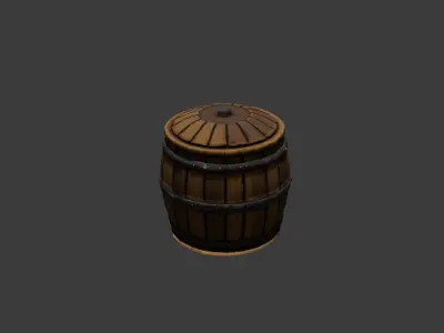 barrel low-poly Low-poly 3D model