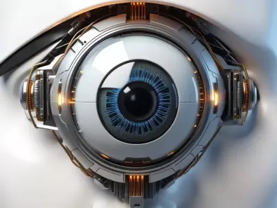 Futuristic Cybernetic Eye 3D Model 3D model