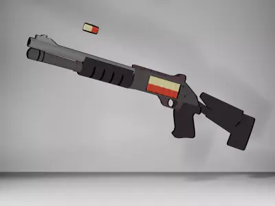 Benelli M4 Super 90 Low-poly 3D model purchase