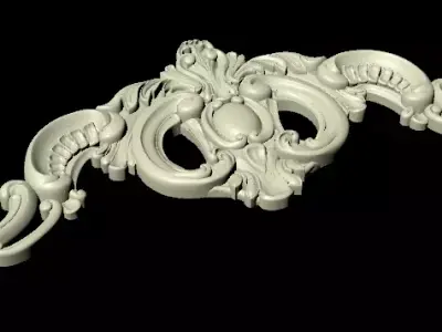 Central decor ornament for furniture 3D model 1151