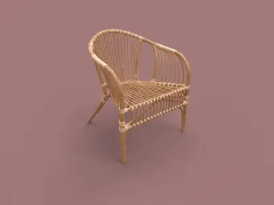 wicker chair 3D model