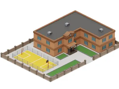 City Buildings Collection Part 2 Low-poly 3D model