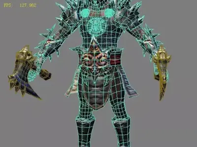 Barbarian Destroyer Low-poly 3D model