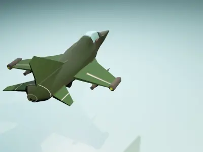 Military Airplane Low-poly 3D model Low-poly 3D model