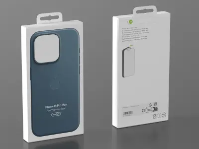Apple iPhone 15 Pro Max FineWoven Case Packaging 3D model
