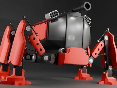 4 Leg Mech Free 3D model