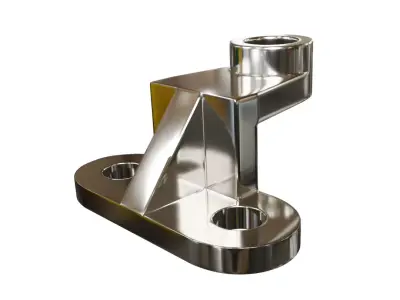 Vertical Shaft Support Mechanical Part 3D model