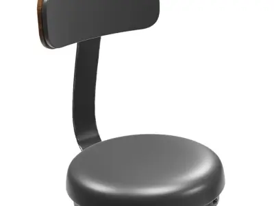 Upholstered A Frame Bar Chair 3D model