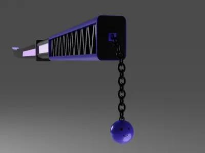 Katana led light bar Low-poly 3D model