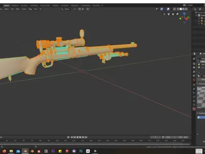 3D  Model of Gun M24 Low-poly 3D model