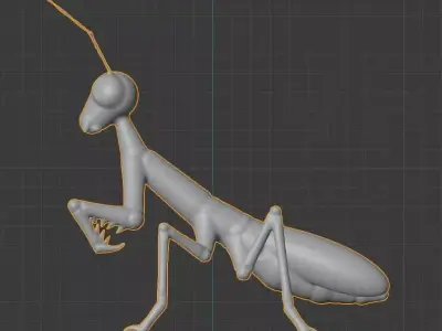 Mantis praying 3D model