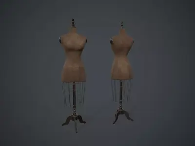 Retro Mannequin PBR Game Ready Low-poly 3D model