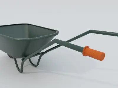 Wheel Barrow PBR Free low-poly 3D model