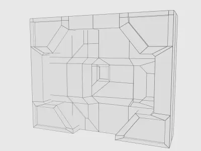 Lowpoly Space Gateway Low-poly 3D model