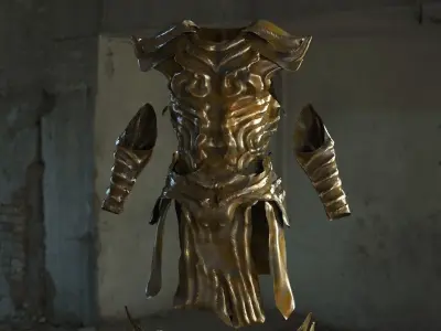 Bronze fantasy armor 3D model