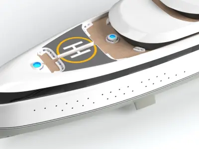 Sleeping Sun Luxury Superyacht Dynamic Simulation 3D model