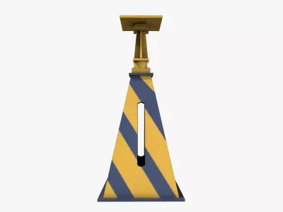 Industrial Jack Stand 2 Low-poly 3D model
