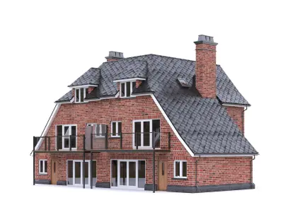 English Brick House 13 Low-poly 3D model