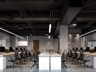 3D model of office interior 3D model
