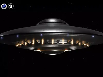 UFO Spaceship - Flying Saucer - Ovni - Nave Espacial  Low-poly 3D model