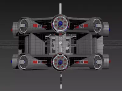 Inverted 16 Cylindrical Radial 3 Phase Motor - Concept 3D model