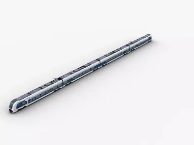 Low Poly Train 11 Low-poly 3D model