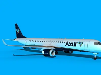 Embraer Emb-190 Azul 3D model