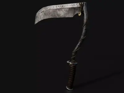Witchs Hand Scythe Low-poly 3D model