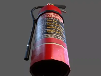 Fire Extinguisher Low-poly 3D model purchase