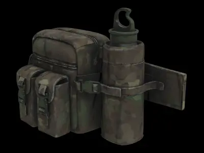 multi pouch bag 3D model