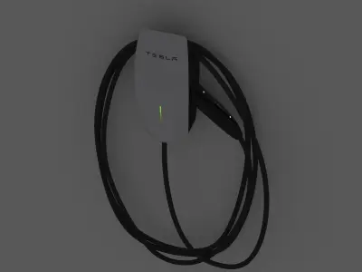 Tesla Wall Connector Gen 3  Low-poly 3D model
