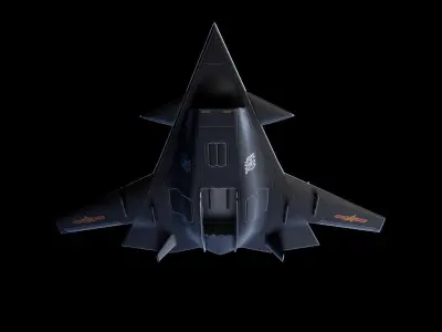 Dark-Sword Chinas Concept Drone Fighter Low-poly 3D model