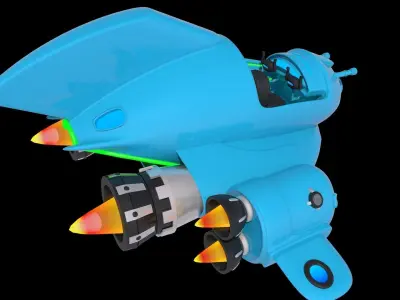ship cartoon 3D model