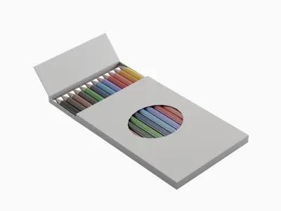 Colored Pencils Pack 01 Low-poly 3D model