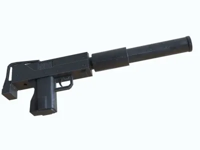 Mac Gun Free low-poly 3D model