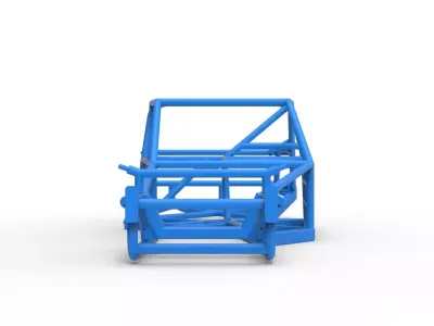 Frame of Vintage Asphalt Modified stock car V2 Scale 1 to 25 3D print model