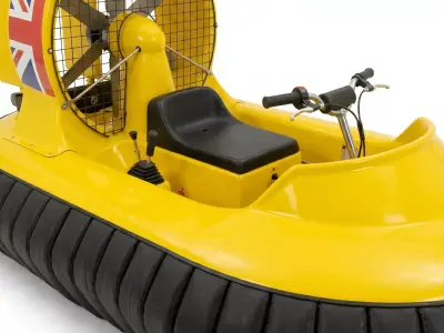 British Hovercraft Mini Low-poly 3D model