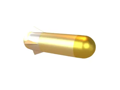 Cartoon Missile v1 003 Low-poly 3D model